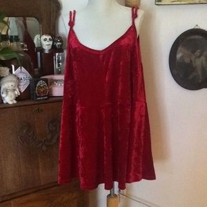 Red velvet swing top string straps